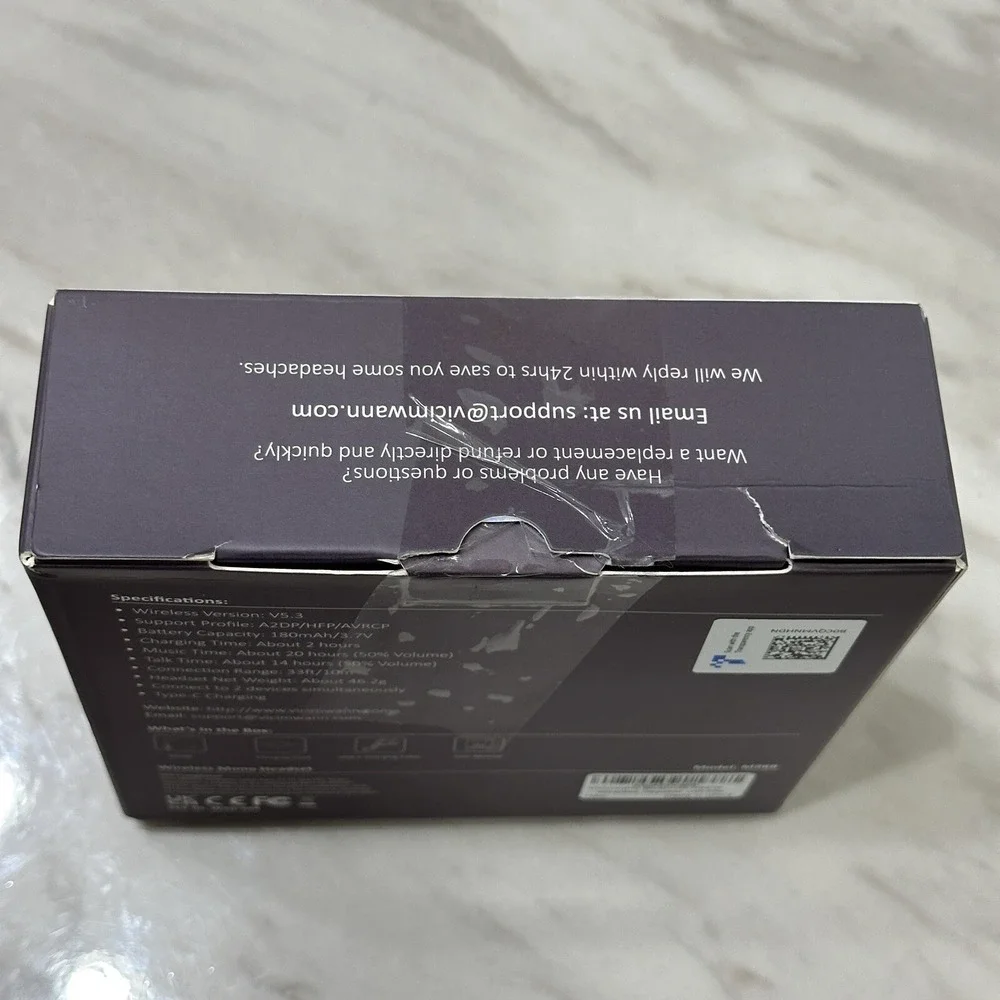 Vicimwann Wireless Mono Headset With Built In Microphone Model M98B NEW OPEN BOX
